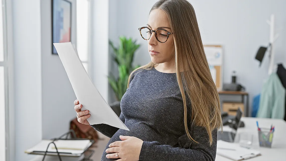 Pregnant lady at the opticians