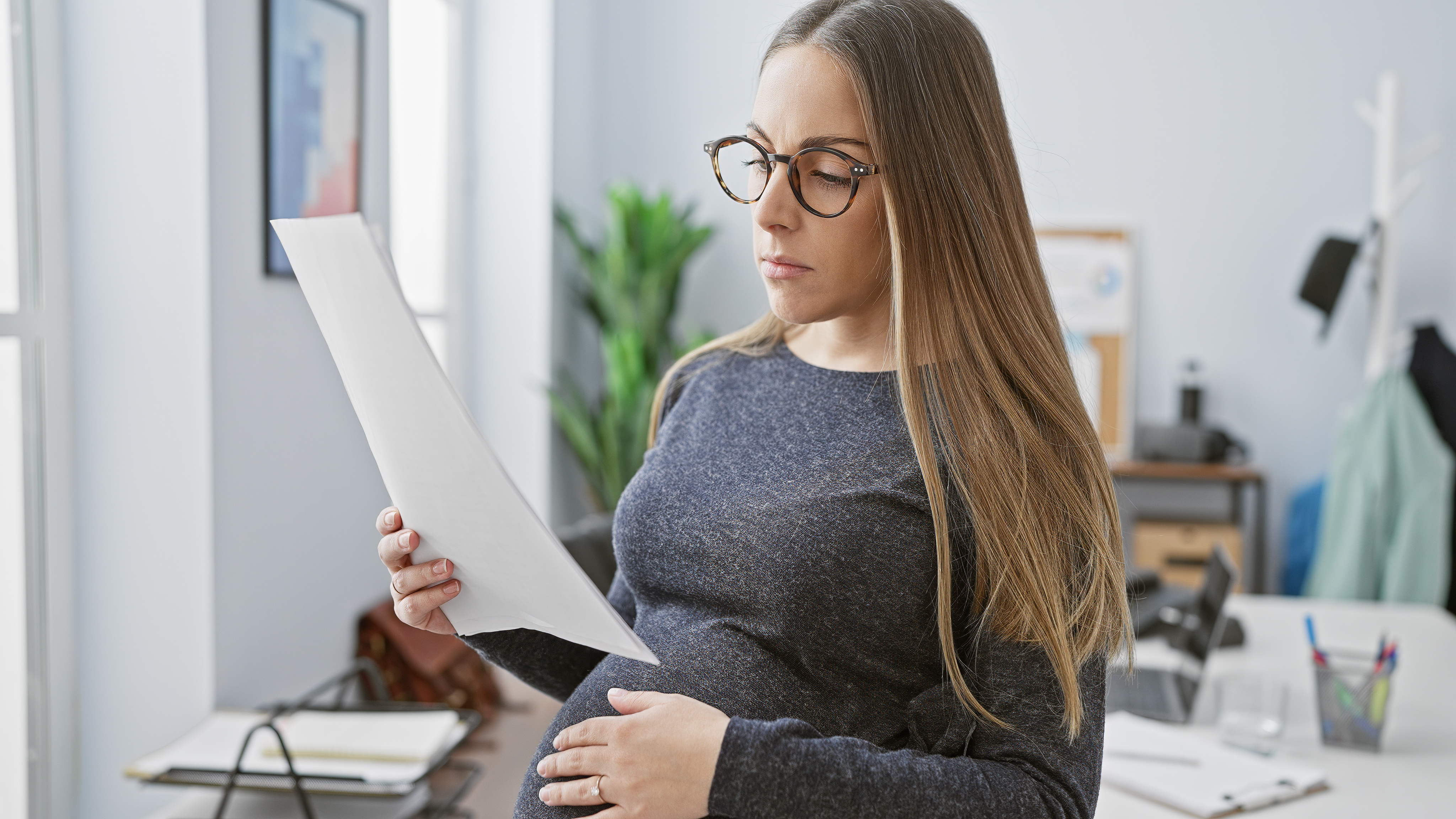 Pregnant lady at the opticians